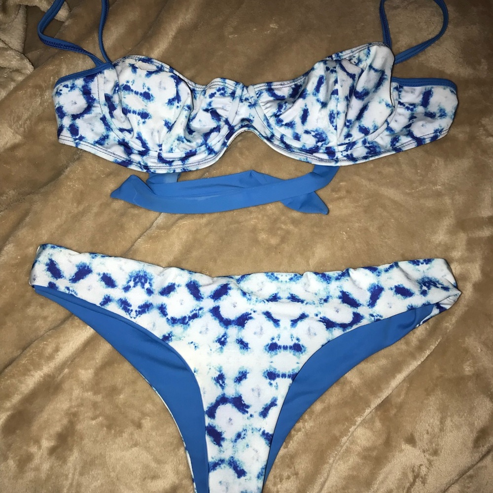 Lali and Layla Reversible Blue Bikini Set